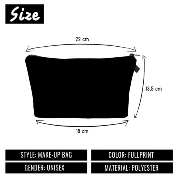 5/$20 Black and Green Leaf Cosmetic Bag - Picture 4 of 4